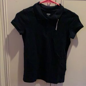 Girls 10/12 navy blue uniform shirt